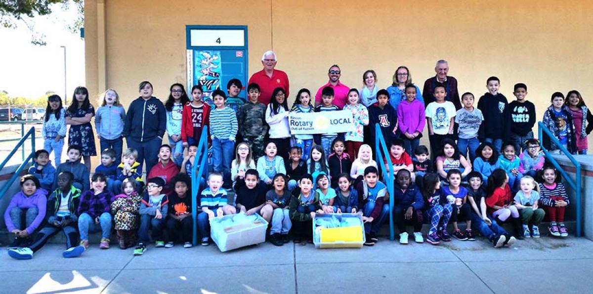 Holaway Elementary studies the water cycle with help from the Rincon Rotary.