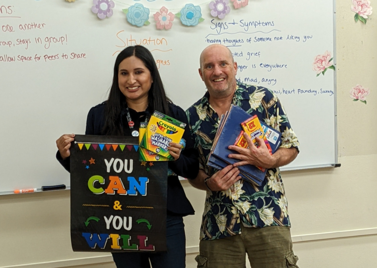 Stash of the Titans! Rincon Rotary supports Titan Support Group Room for student support services at Palo Verde High school.